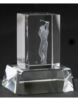 Statuetka szklana z grawerem 3D