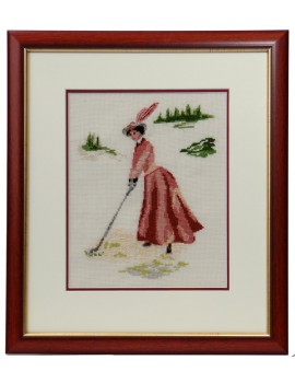 Obraz haftowany "Golfistka"